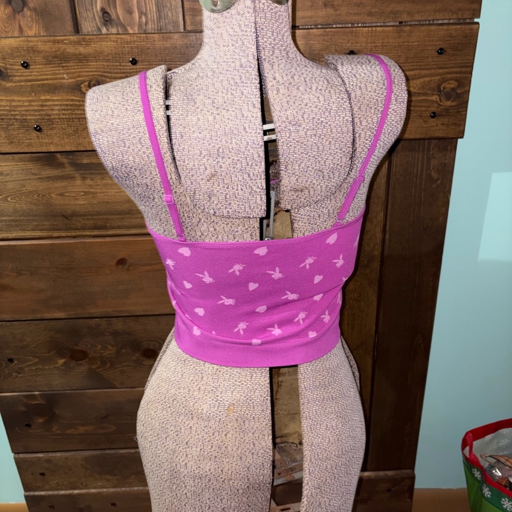 PLAYBOY Purple Graphic Crop Top - Picture 3 of 4